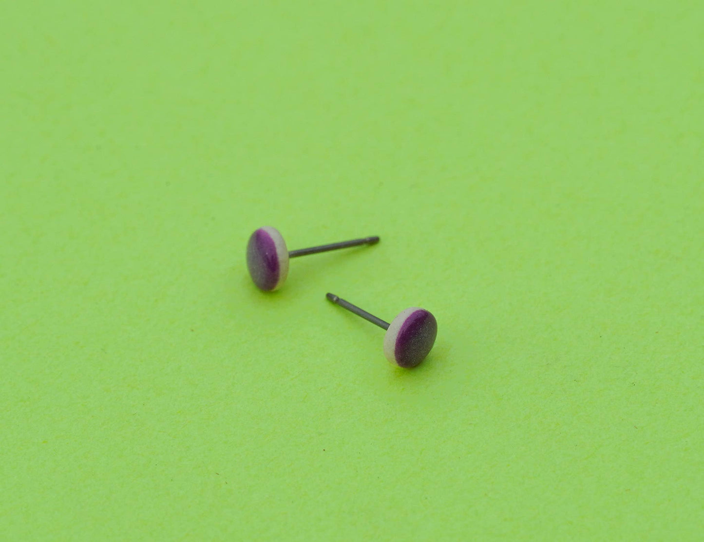 Stud Earrings: Lime Green