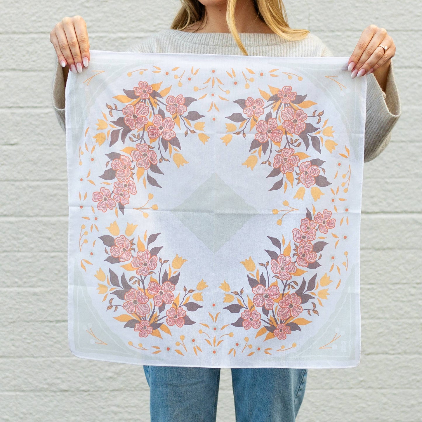 Light Slate Dogwood Bandana
