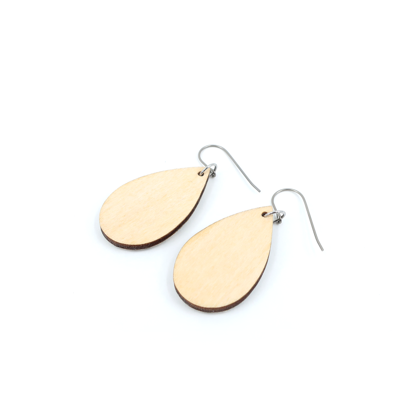 Teardrop floral Japanese earrings - Red