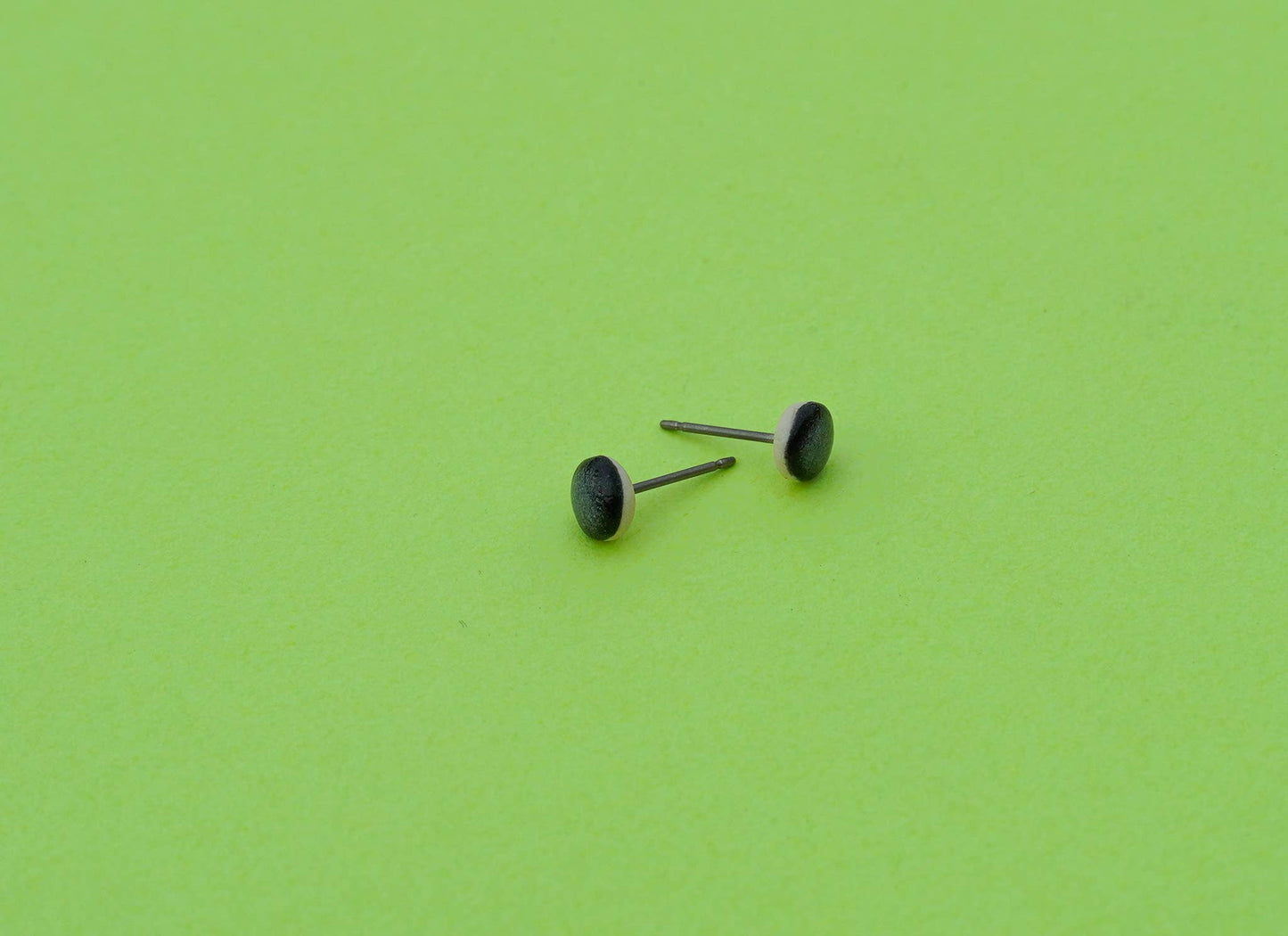 Stud Earrings: Lime Green