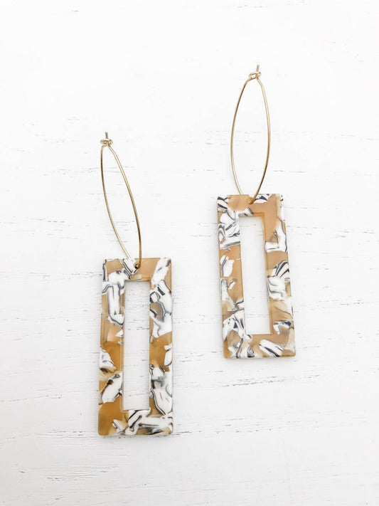 The Marissa - Mustard Tortoise Earrings