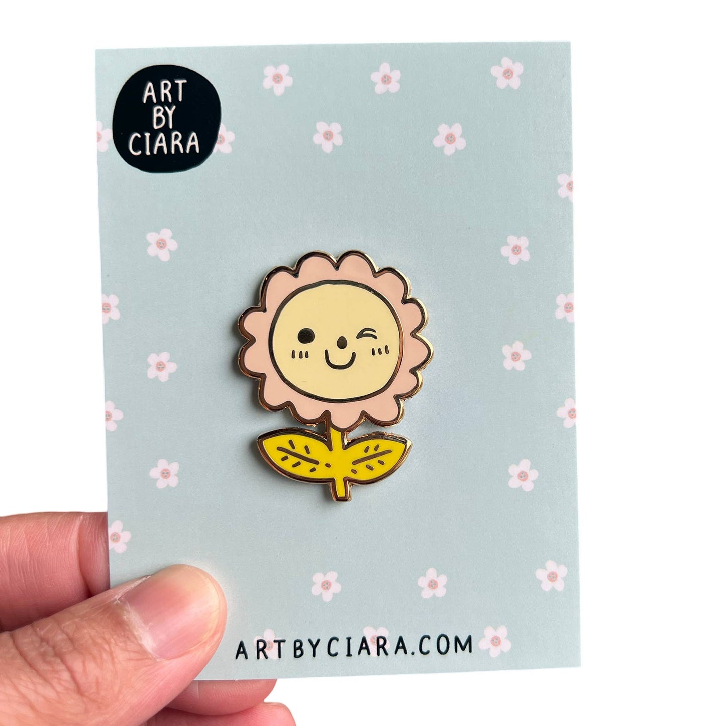 Happy Flower Enamel Pin