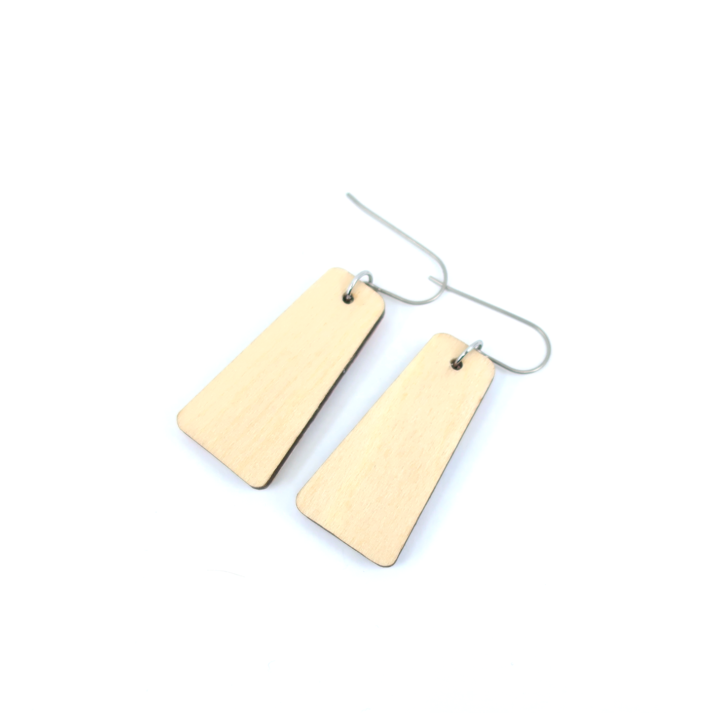 Mid century modern mustard yellow marble earrings