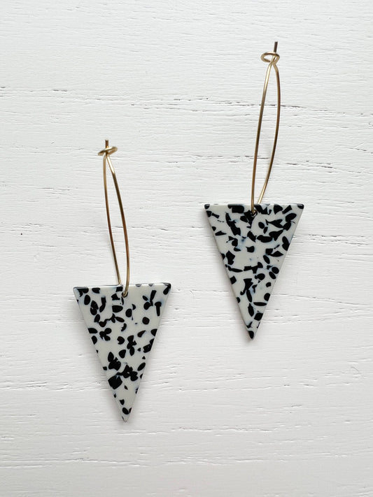 The Geometric Triangle Black and White Speckle