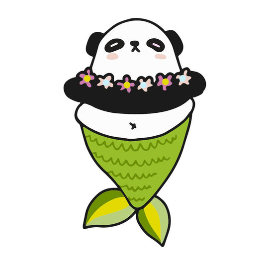Panda Mermaid Sticker