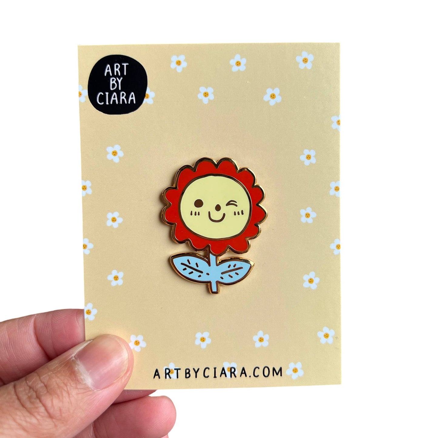 Happy Flower Enamel Pin