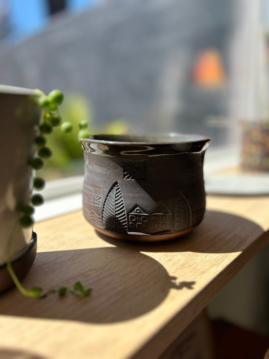 Snohomish Stamped Bowl - Dark Iron Finish