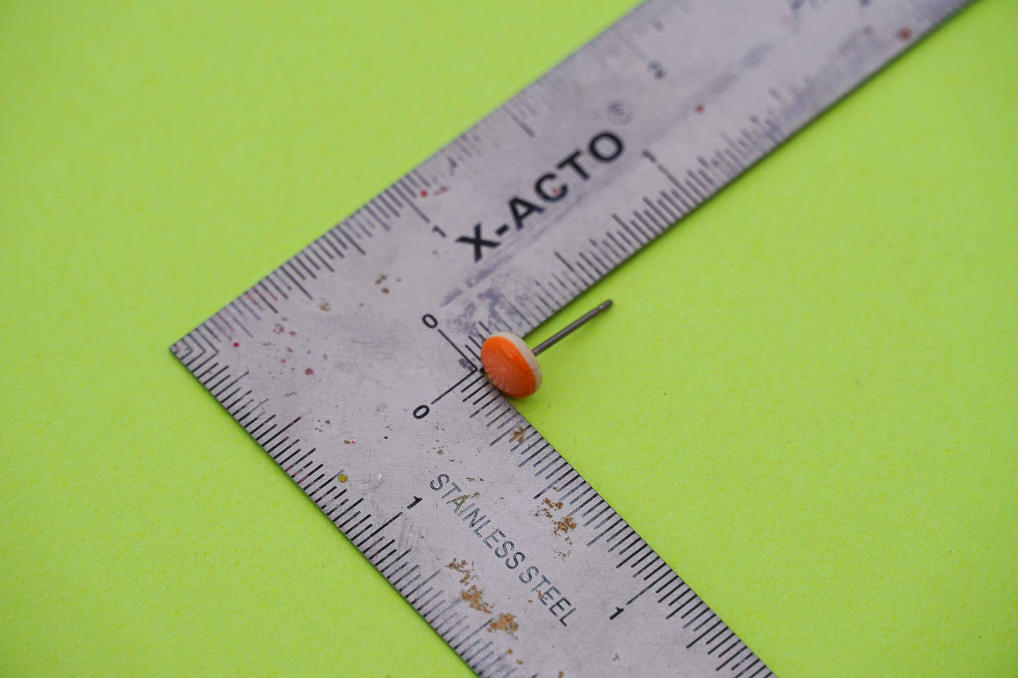Stud Earrings: Orange