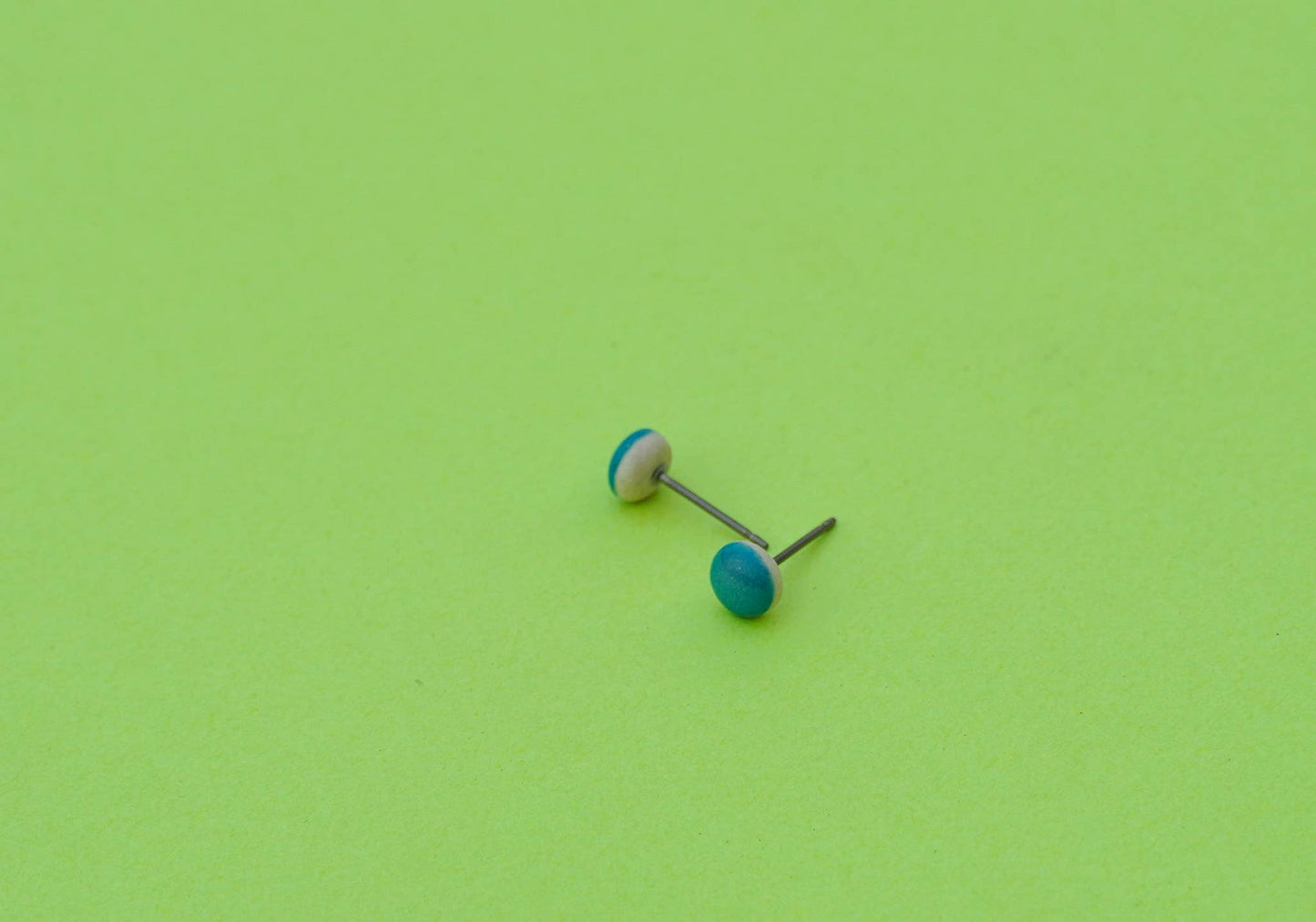 Stud Earrings: Lime Green