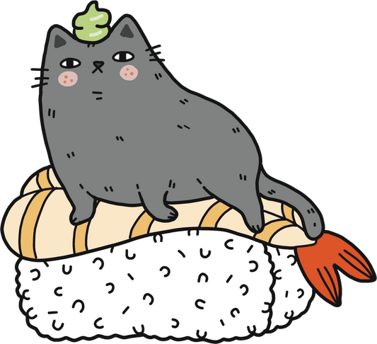 Sushi Cat Ebi Sticker