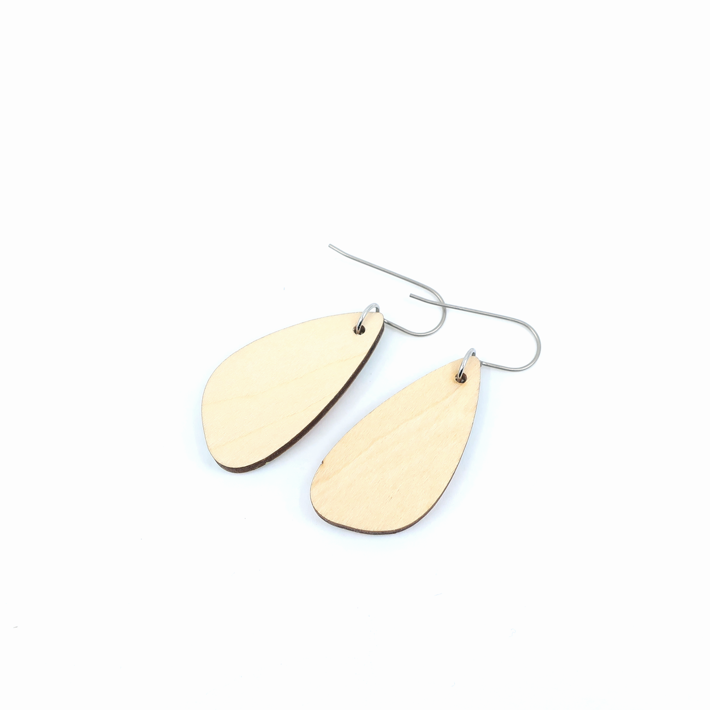 Green and light beige pink modern marble dangle earrings