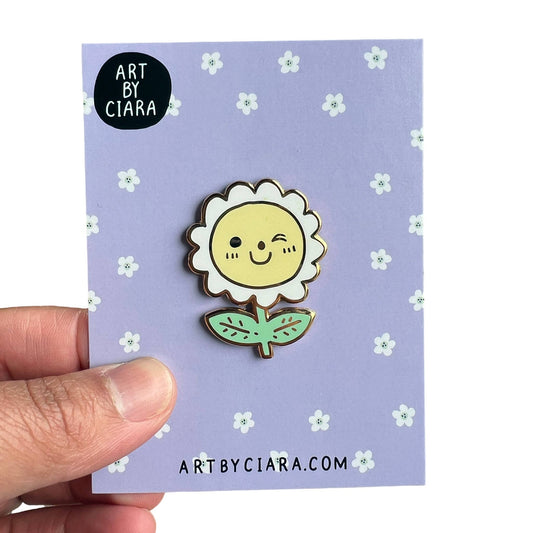 Happy Flower Enamel Pin