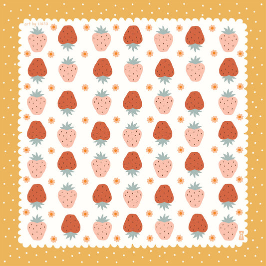 Mustard Strawberry Bandana