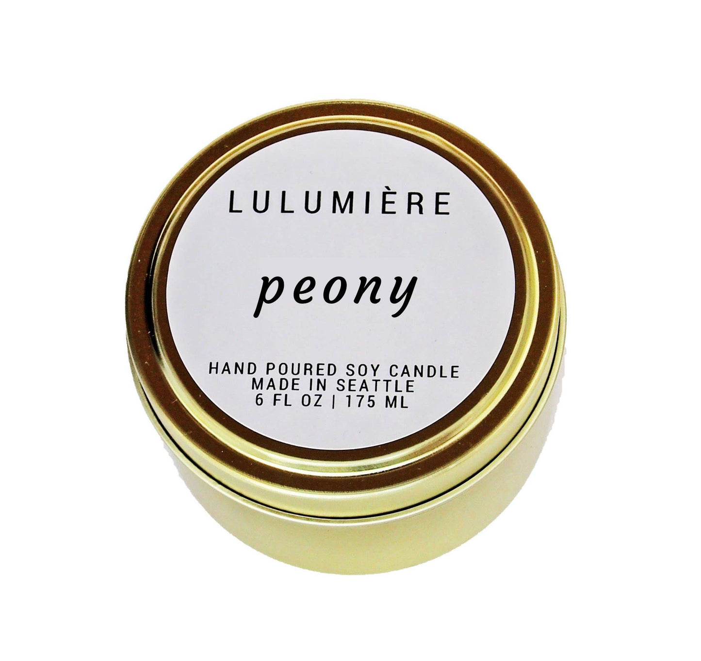 Peony Gold Tin Candle