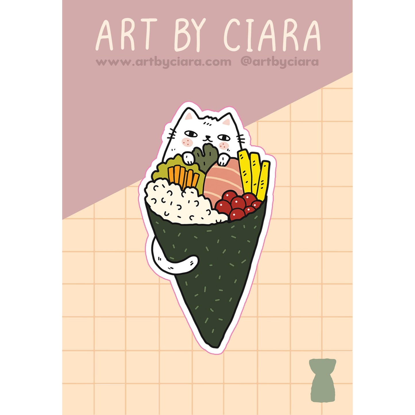 Sushi Cat Temaki Sticker