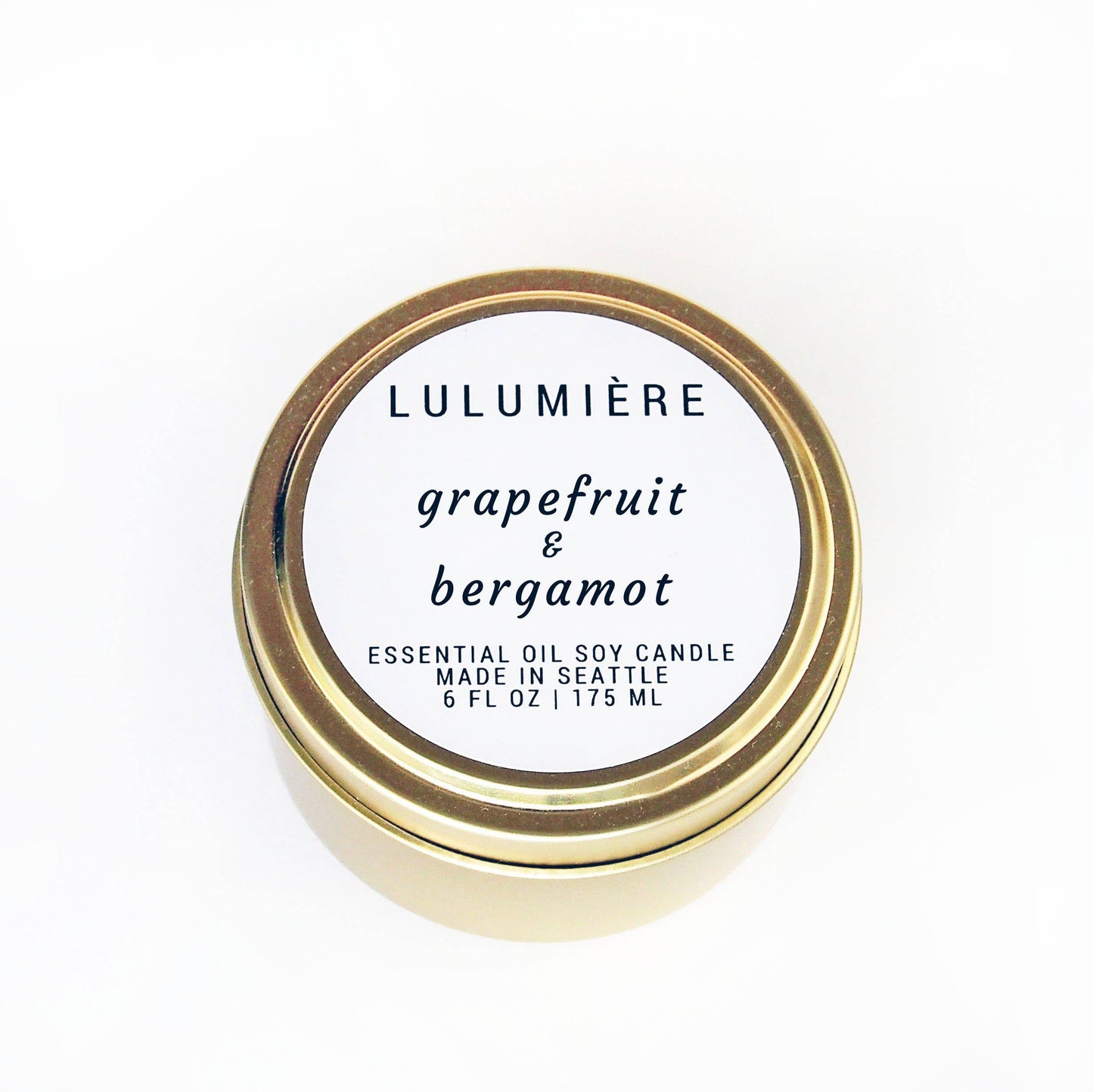 Grapefruit & Bergamot Gold Tin Candle