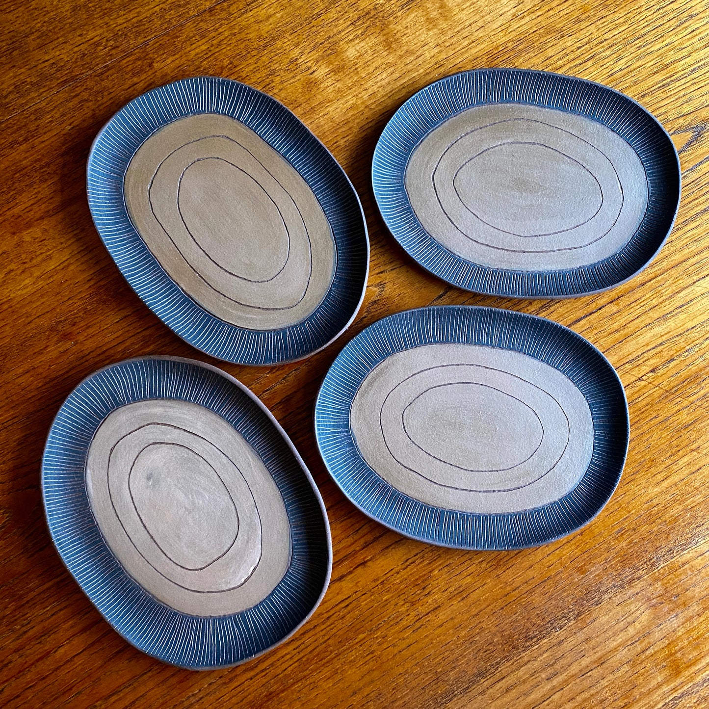 Carved Lunch Plates