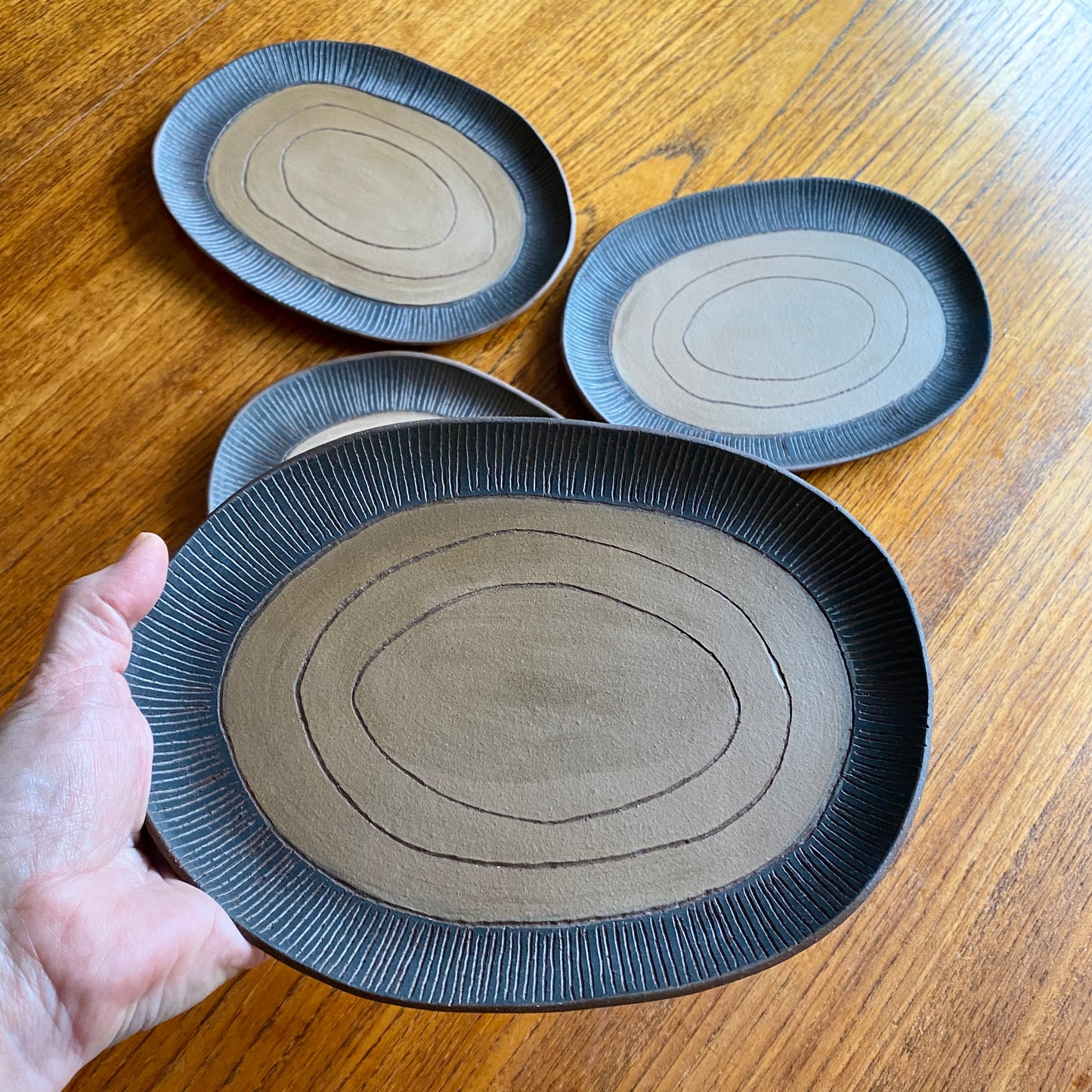 Carved Lunch Plates