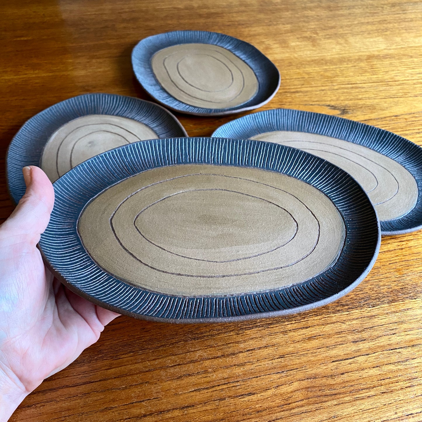 Carved Lunch Plates