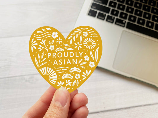 Proudly Asian Vinyl Sticker