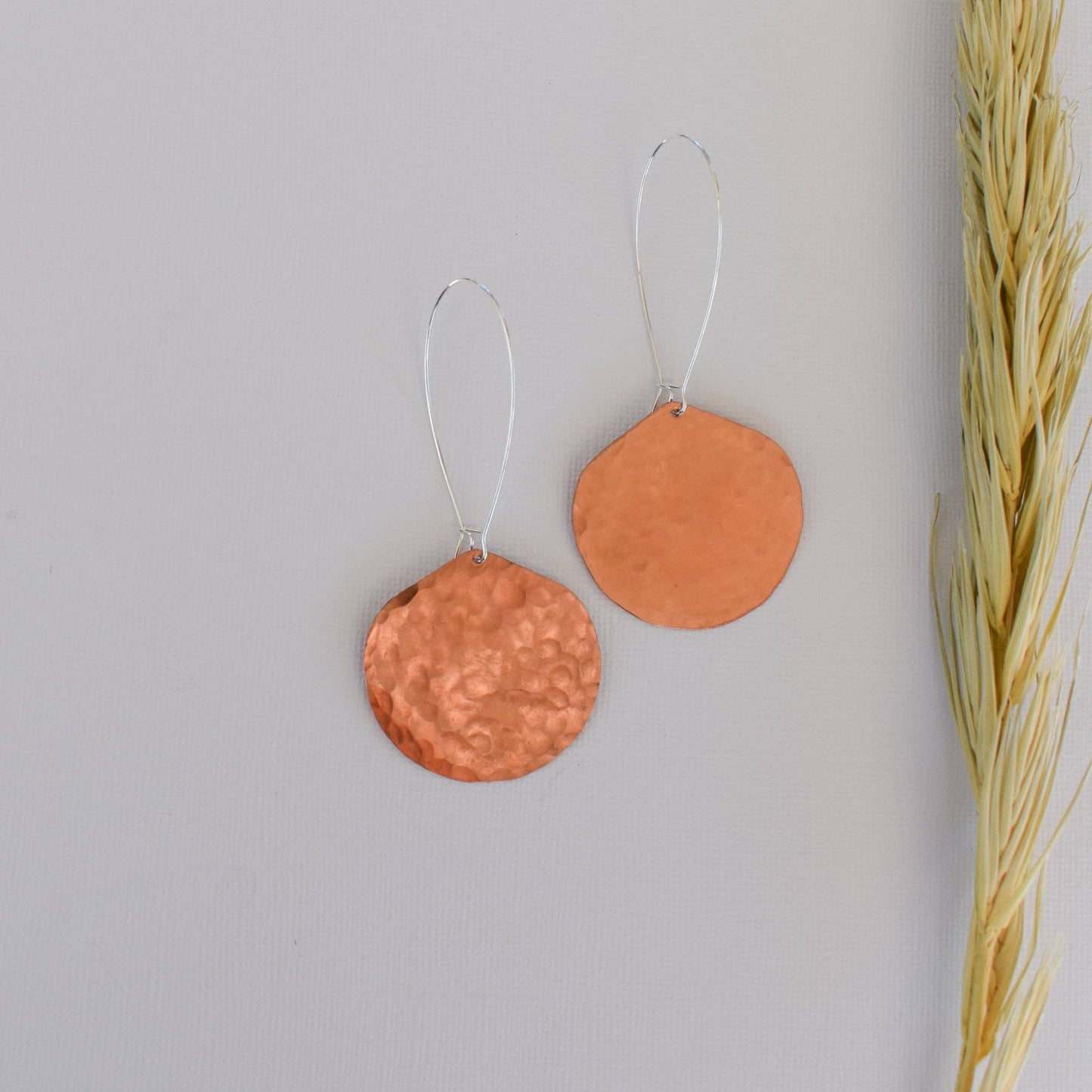 Moon Drop Earrings - Copper